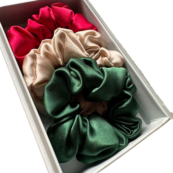 The Classic Silk Scrunchies Gift Set - Christmas Edition (worth £35)