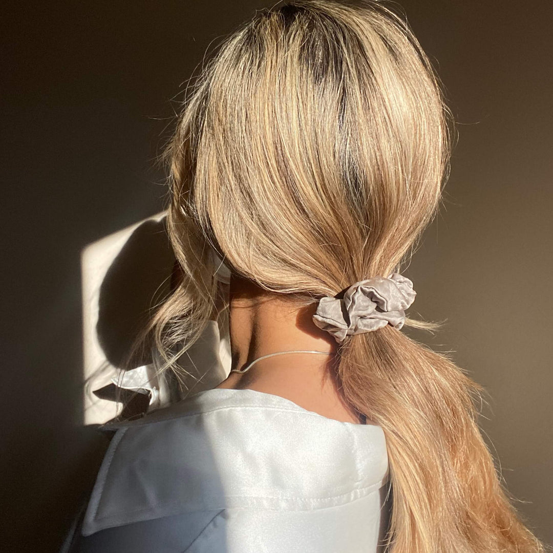 Silk scrunchie hair