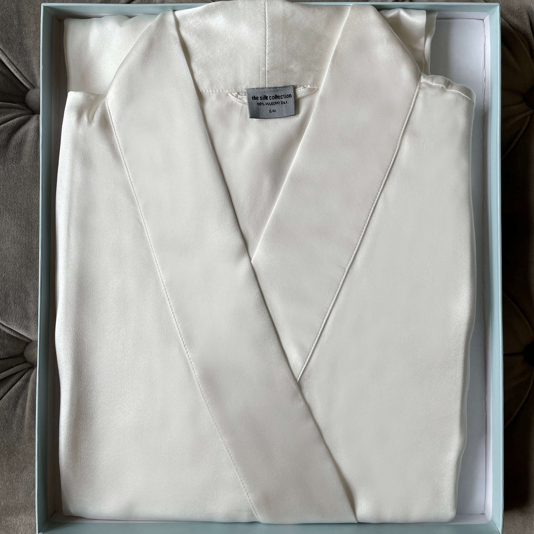 White Silk Robe for Brides