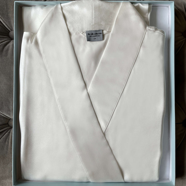 White Silk Robe for Brides