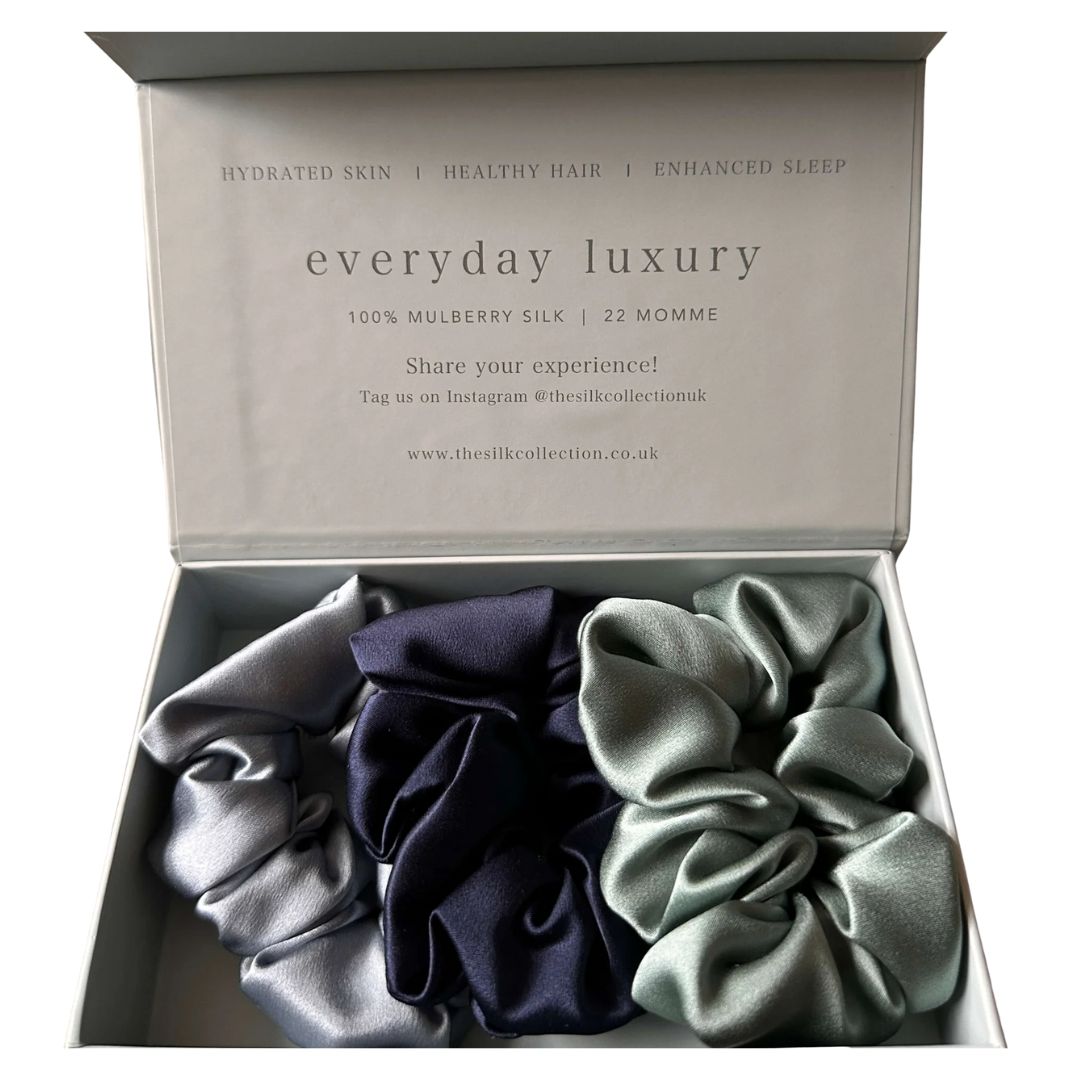 Classic Silk Scrunchies Set of Three