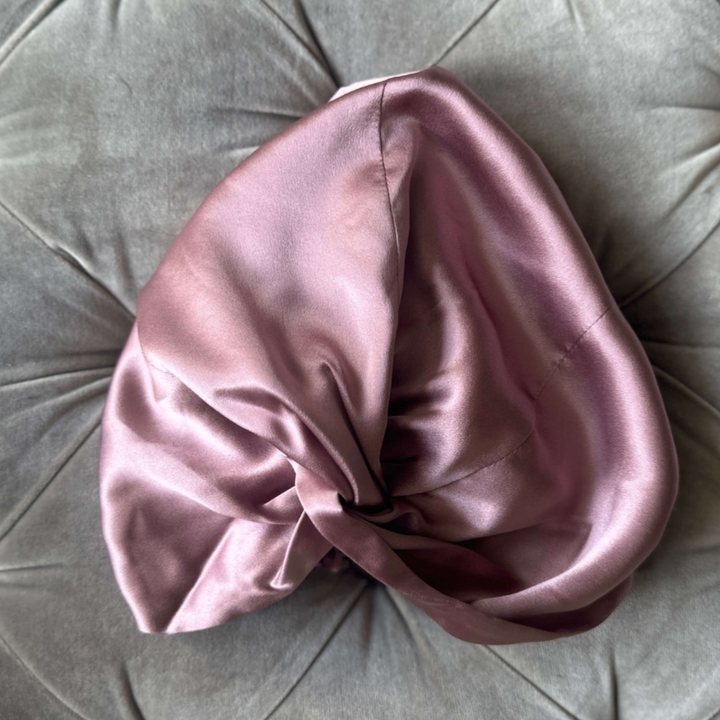 Dark pink silk hair wrap | Pink Silk turban | Silk bonnet