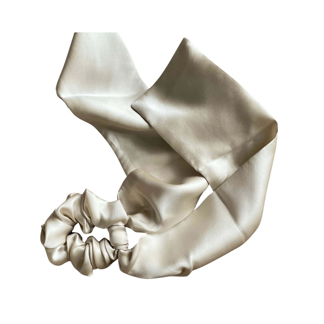 Multi way use hair scrunchies Blue Multiway Bunny Satin Scrunchie – Wish Upon Magic main image 4