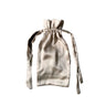 Champagne silk drawstring travel bag for silk pillowcases, eye masks and scrunchies