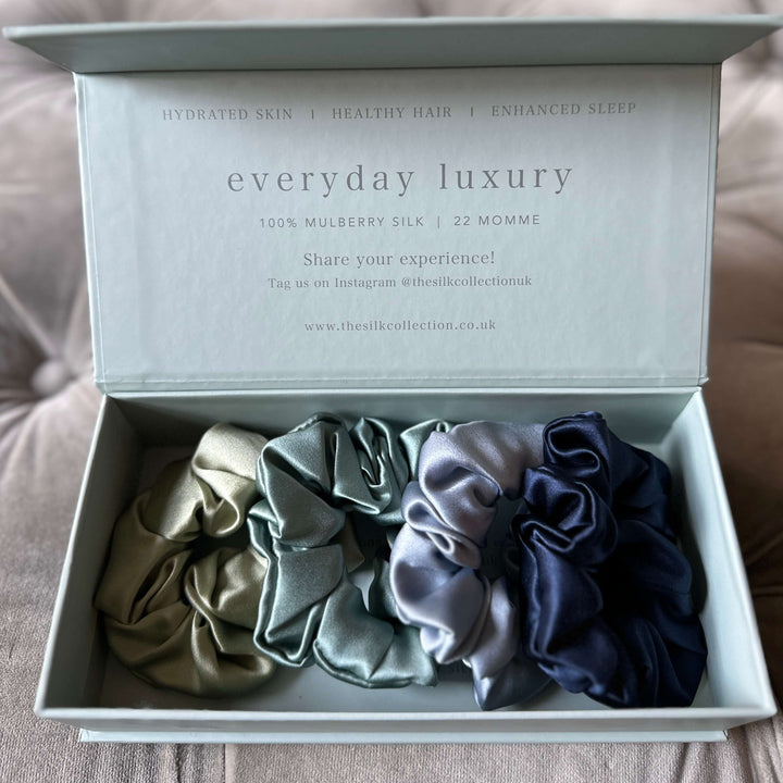 Blue scrunchies gift box