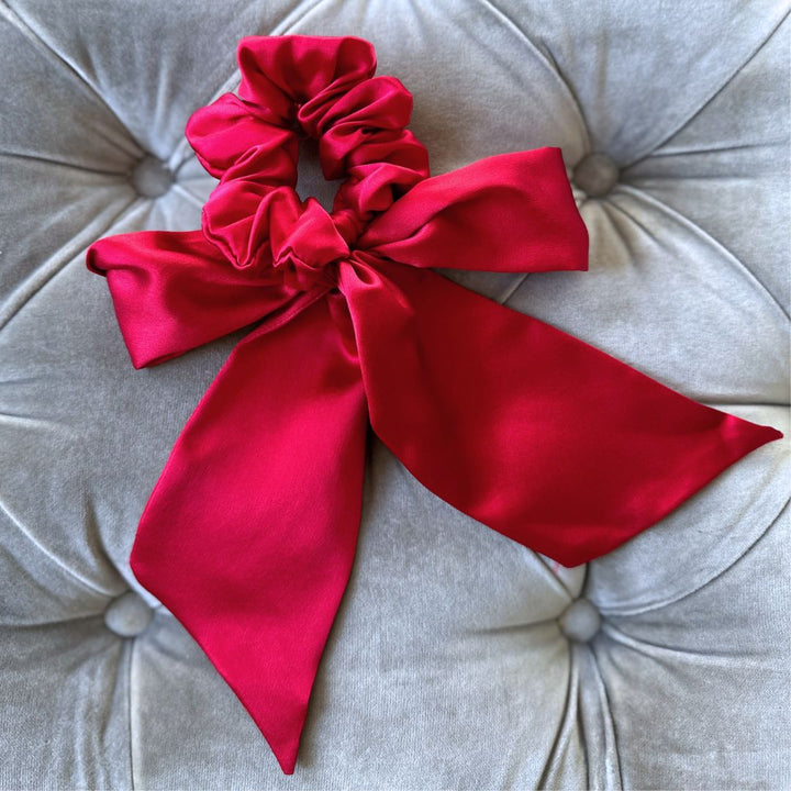 The Multi-Way Silk Bow Scrunchie - Christmas Edition