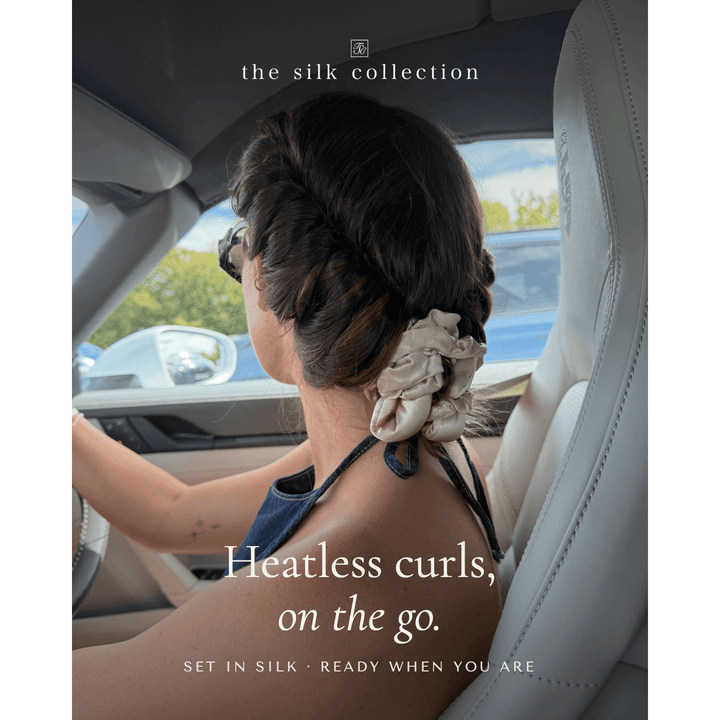 Heatless curls on the go, set in silk | The Silk Collection
