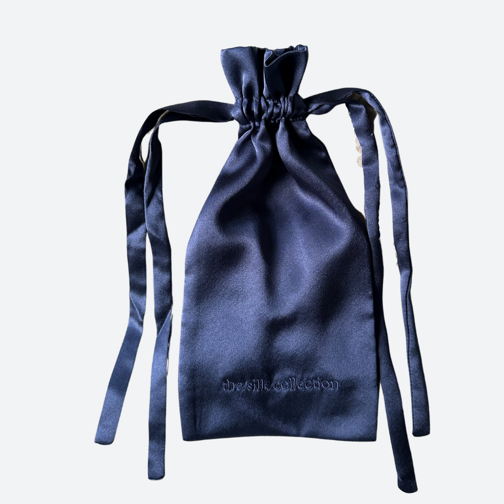 Small Travel Bag Silk Drawstring Pouch The Silk Collection