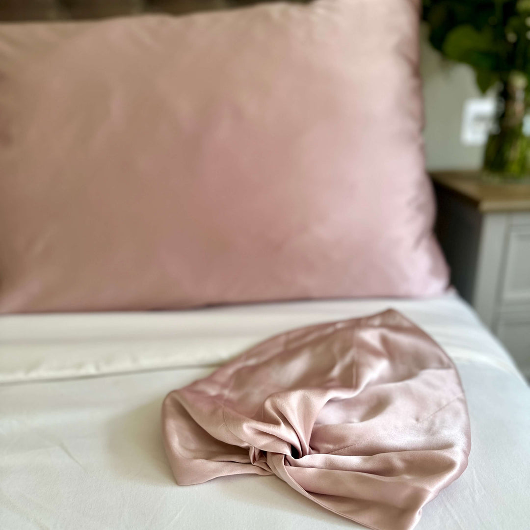 Silk Pillowcase + Silk Hair Wrap Bundle