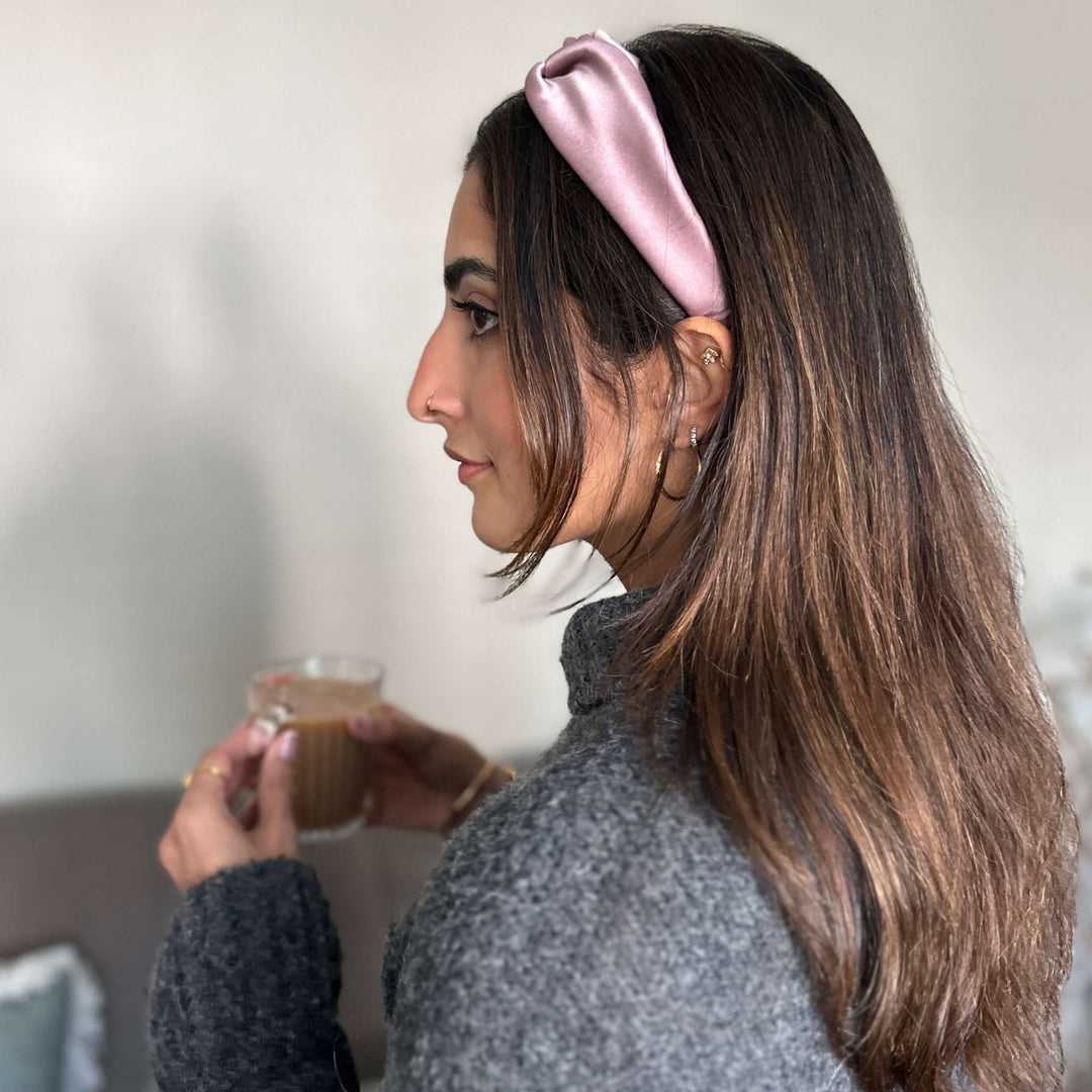 Pink Silk headband for hair - The Silk Collection