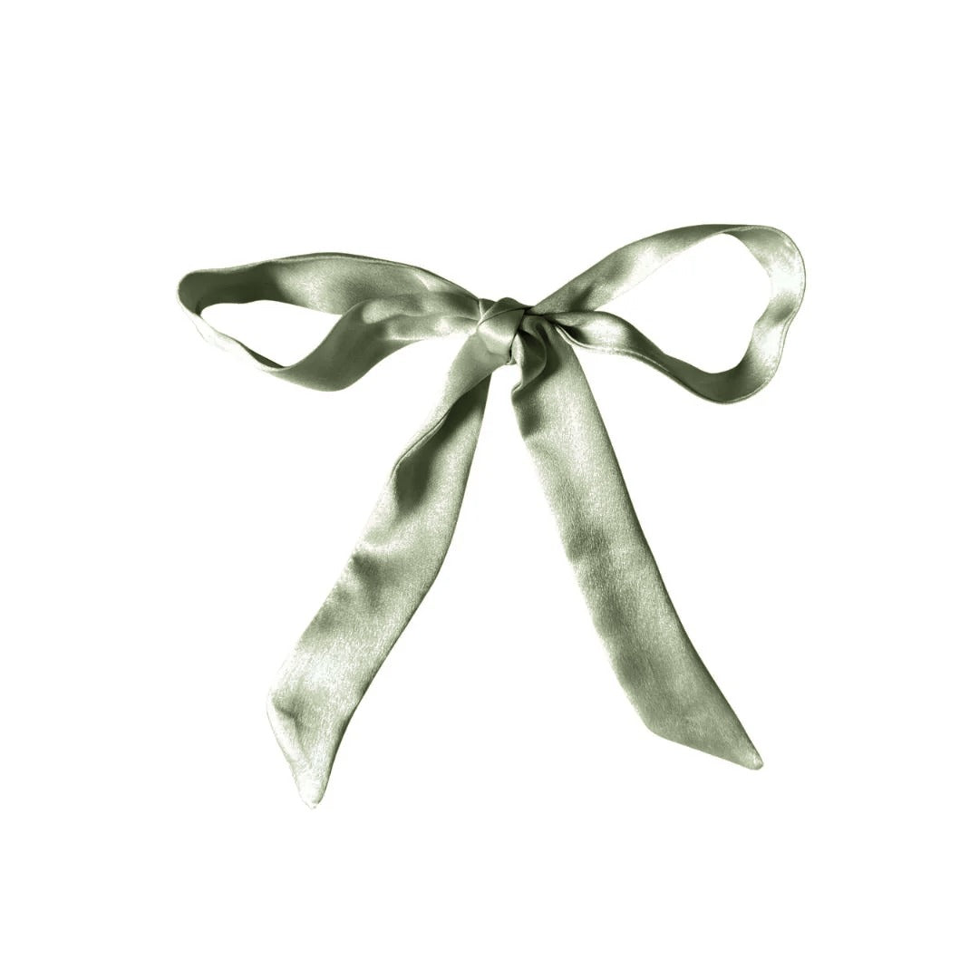 The Silk Hair Ribbon in Pistachio