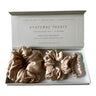 Silk scrunchie starter set in Champagne: statement scrunchie, classic scrunchie and hair tie in gift box