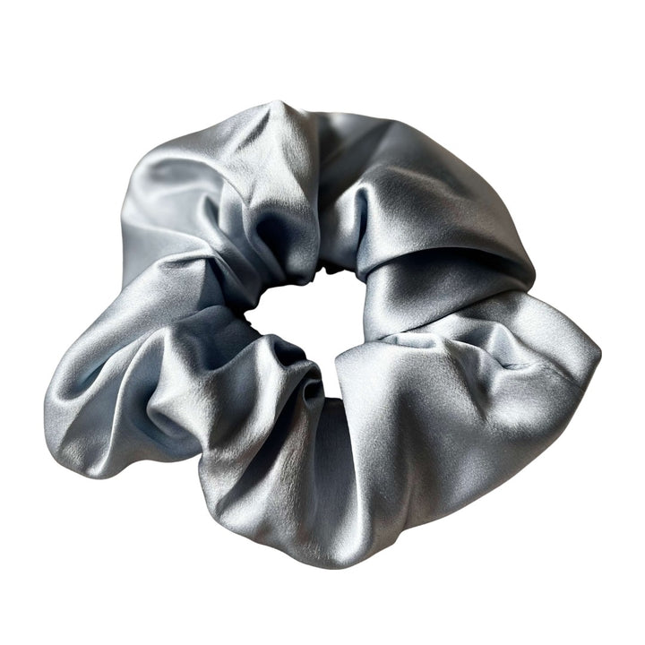 The Statement Silk Scrunchie in Steel Blue
