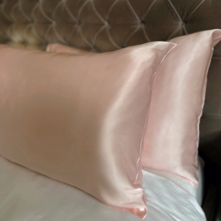 Pink silk pillowcase pair uk