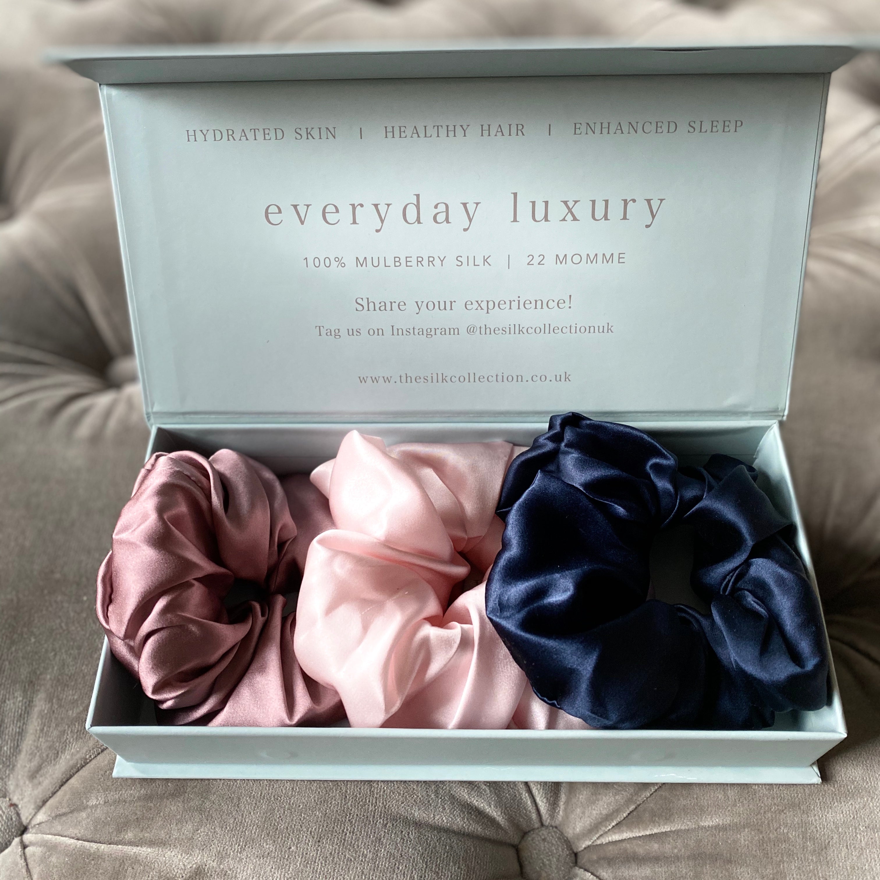 Silk Hair Scrunchie Gift Set | Statement Silk Scrunchies for Hair