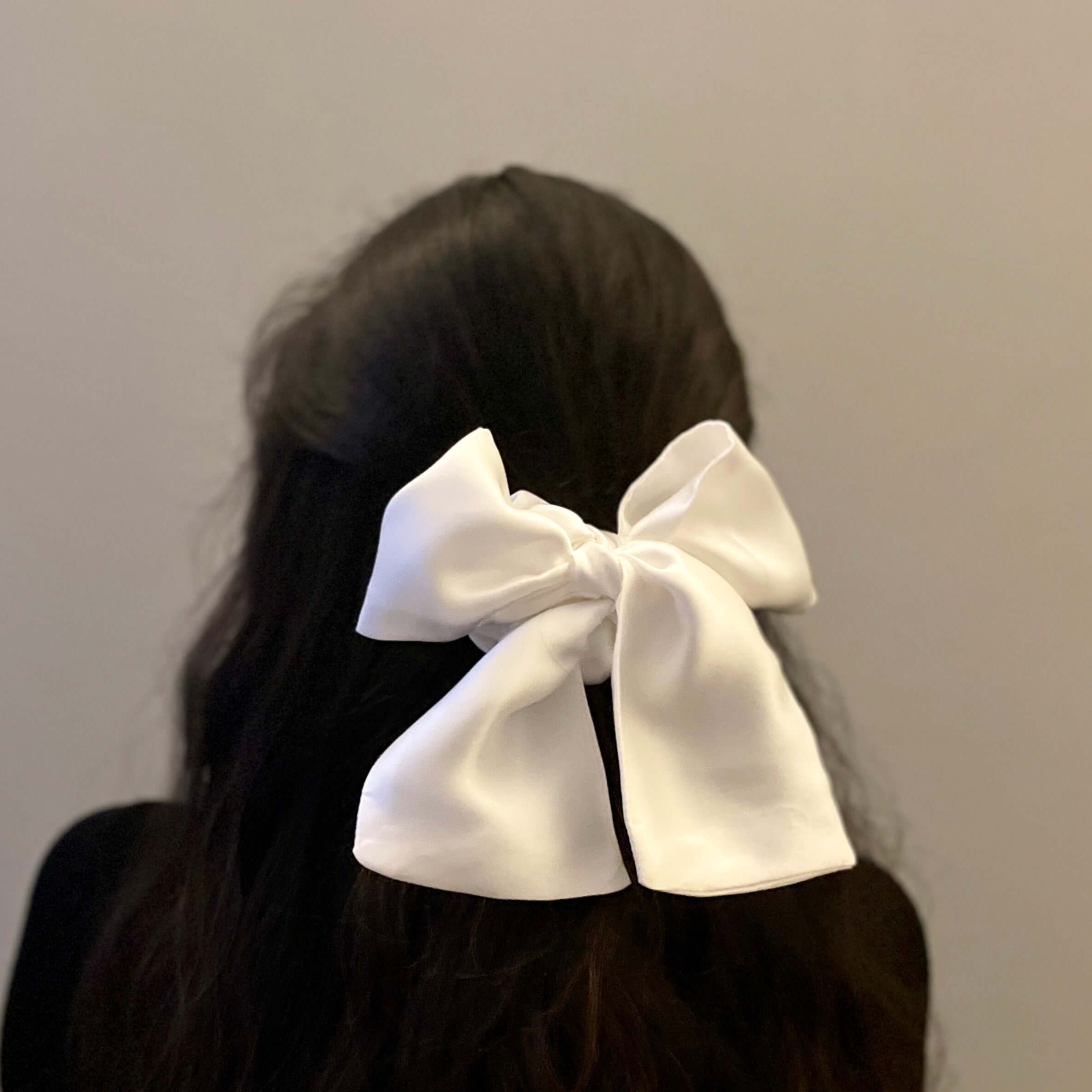 Bridal Silk Bow Scrunchie