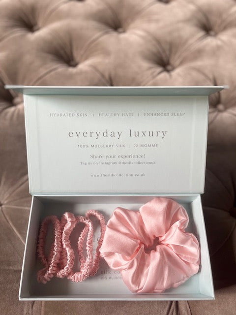 Mixed silk scrunchies bride gift set