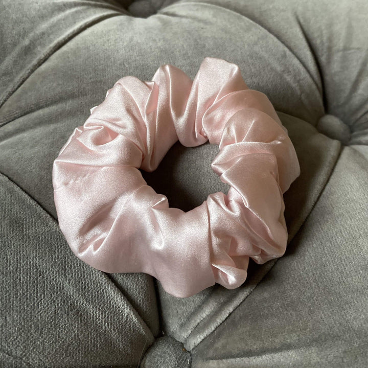 Blush Pink Silk Scrunchie 